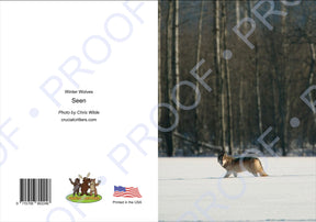 10 Winter Wolves Notecards with Envelopes